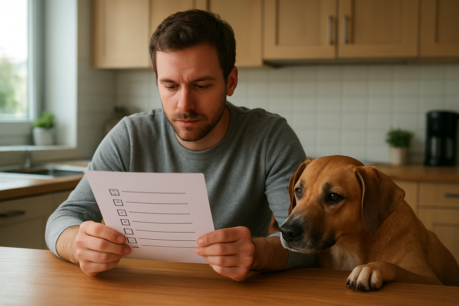 First-time dog owner checking whether a dog fits their lifestyle