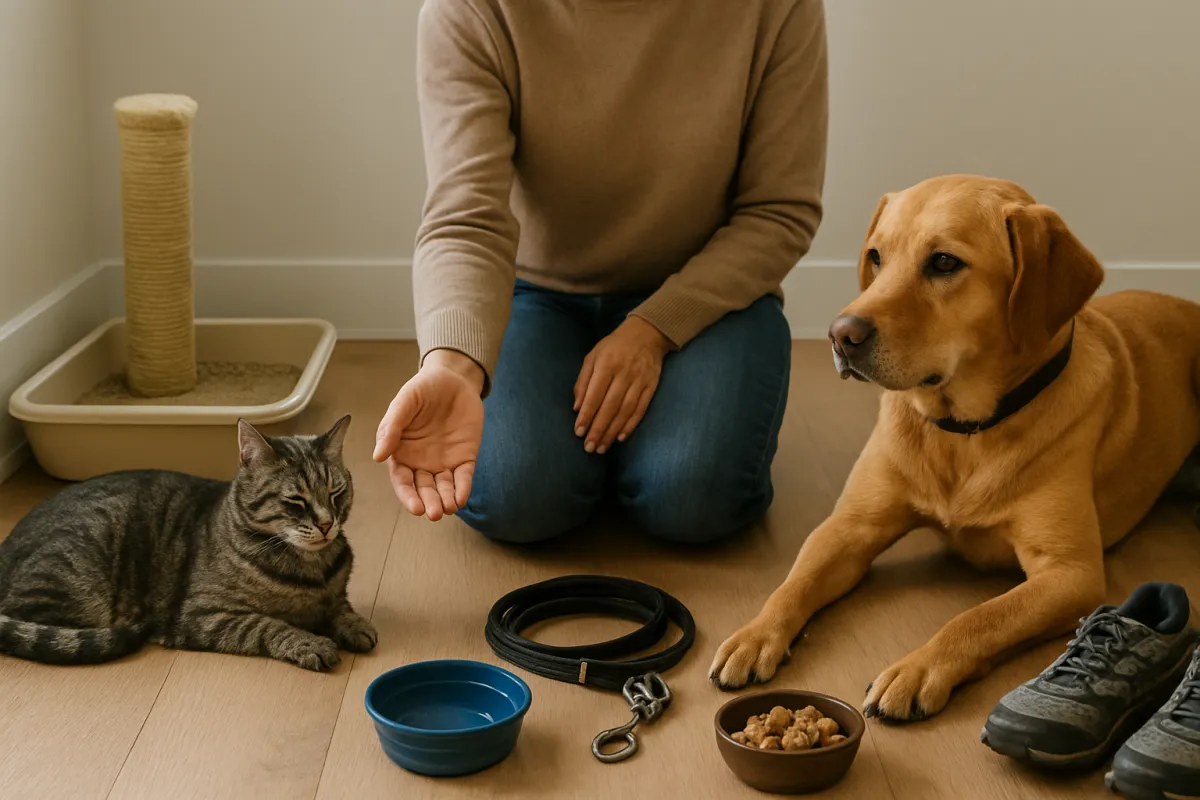 A practical comparison of cat and dog care routines in a home