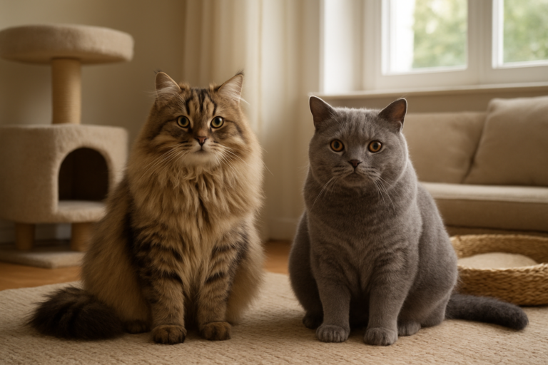 Siberian Cat vs British Shorthair: Which Cat Is Easier to Live With?